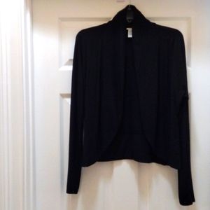 Evelyn lightweight shawl collar jersey like material  open cardigan